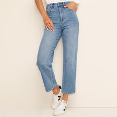 CA straight fit stretchable sky blue ladies jeans