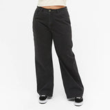 misguid extra straight leg faded black  women jeans