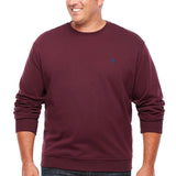 izd Maroon long sleeve fleece crew neck men's sweatshirt