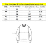 Bas&c Dark Grey long sleeve fleece crew neck men's sweatshirt