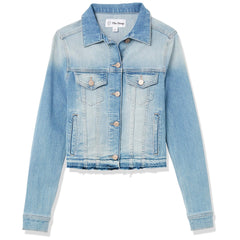 D.drop slim fit stretchable sky blue denim jacket for women