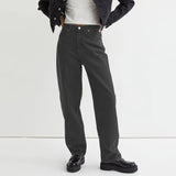 HM 90's baggy ultra high waist dark grey women Jeans