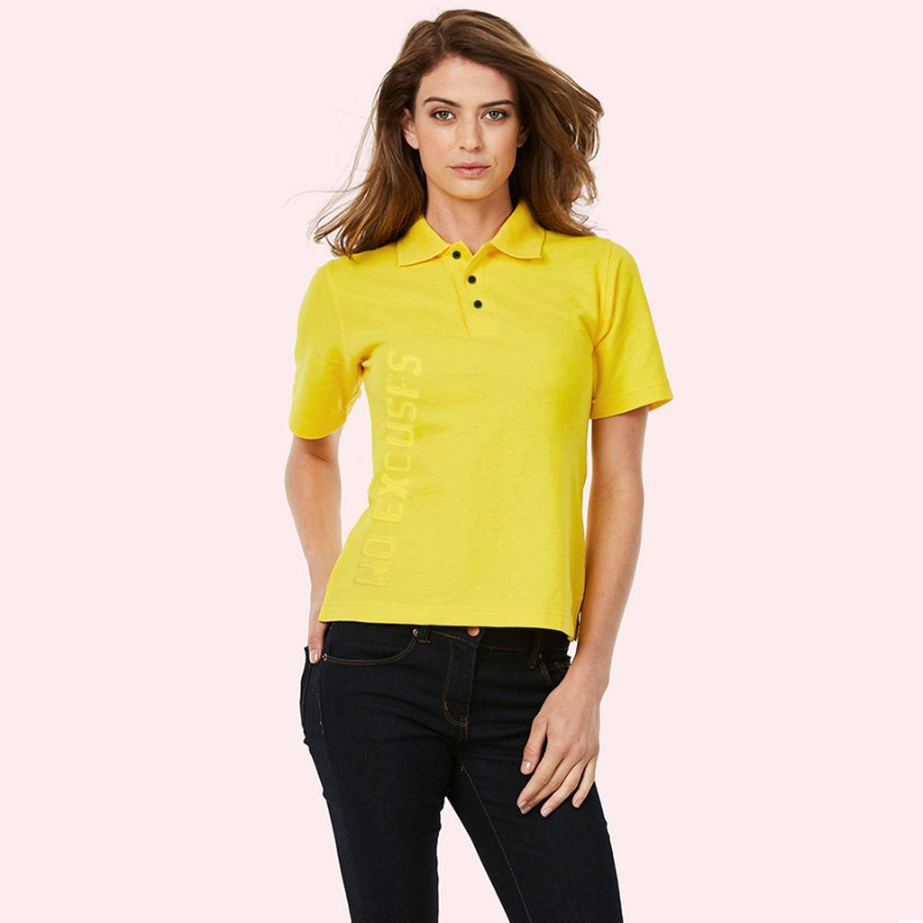 henley polo no excuses embossed shirt for wemen