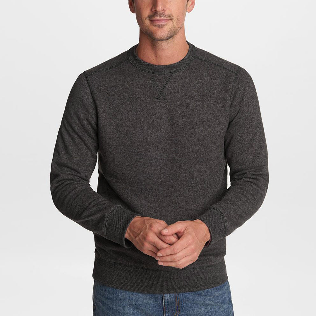 Bas&c Dark Grey long sleeve fleece crew neck men's sweatshirt