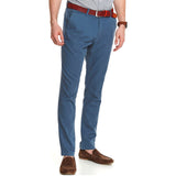 top secrt regular fit stretchable dark blue cotton chino pant for men