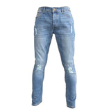 Brand clck house mens slim fit stretchable ripped jeans (2277660098608)