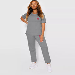 addi plus size dark grey summer track suit for women