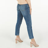 sora mom fit mid rise mid blue jeans for women