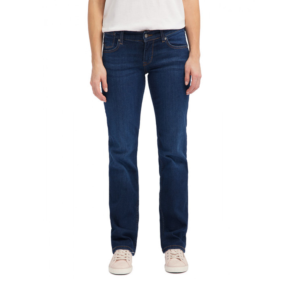 mustng straight leg dark blue relex fit ladies jeans