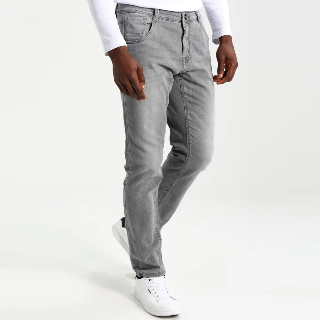 crs regular fit stretchable grey mens jeans