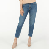 sora mom fit mid rise mid blue jeans for women