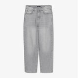 sora high rise 70's straight fit light grey jeans for women
