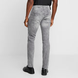 crs regular fit stretchable random grey mens jeans