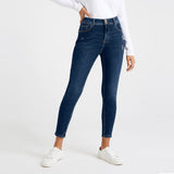 FF skinny fit stretchable indigo blue ripped jeans