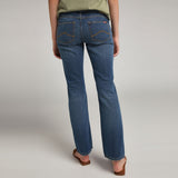 mustng straight leg medium blue relex fit ladies jeans