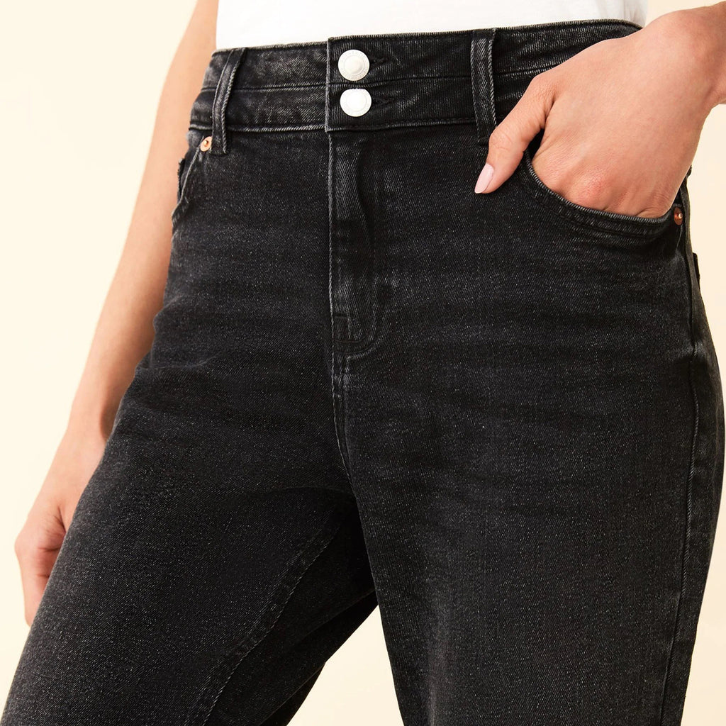 FF slim fit stretchable stone wash black women jeans