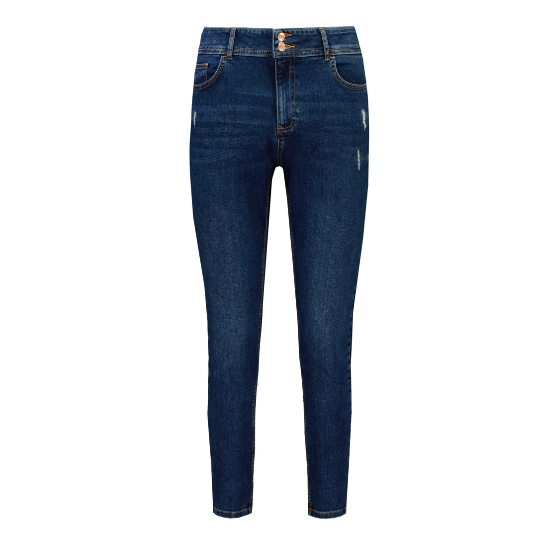 FF skinny fit stretchable indigo blue ripped jeans