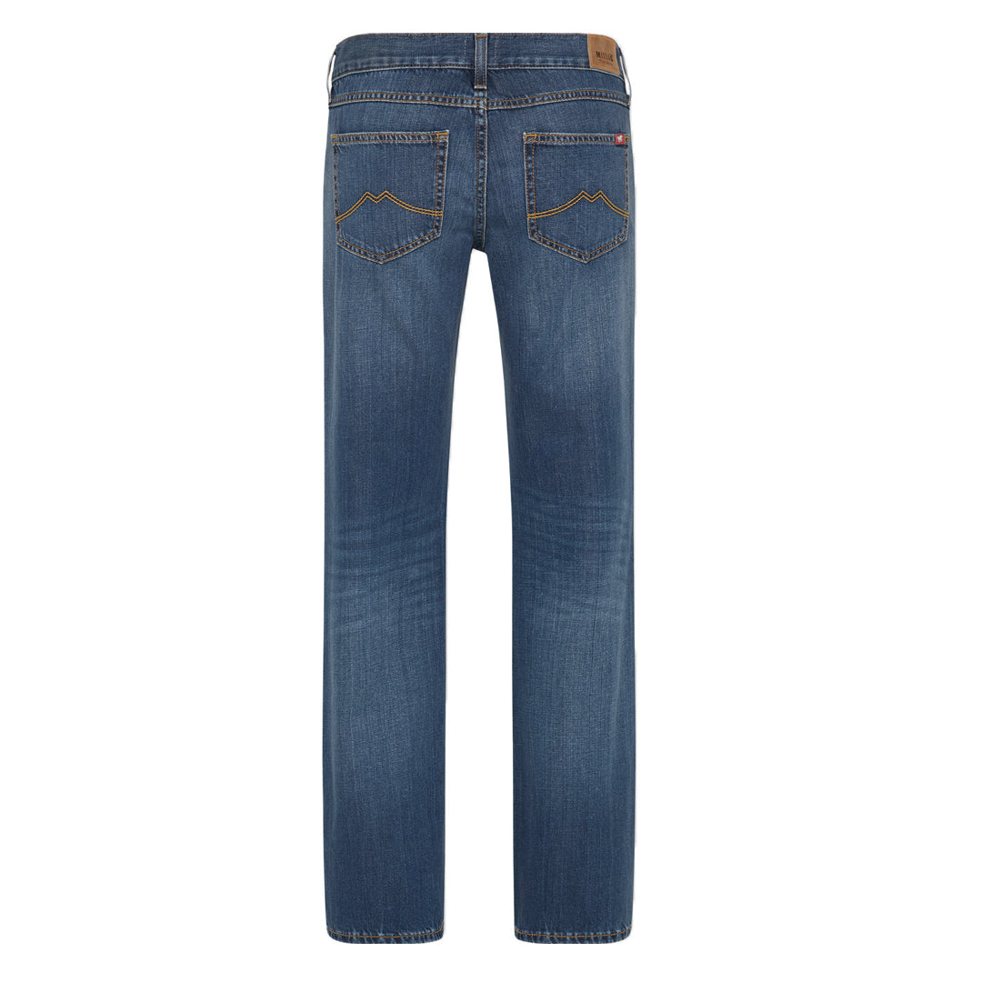 mustng straight leg medium blue relex fit ladies jeans