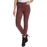 ela mos high rise stretchable leopards print ankle length jeans