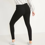 old nvy high rise jet black skinny fit jeans for women