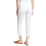 ela mos high rise stretchable slim straight white crop bottom jeans