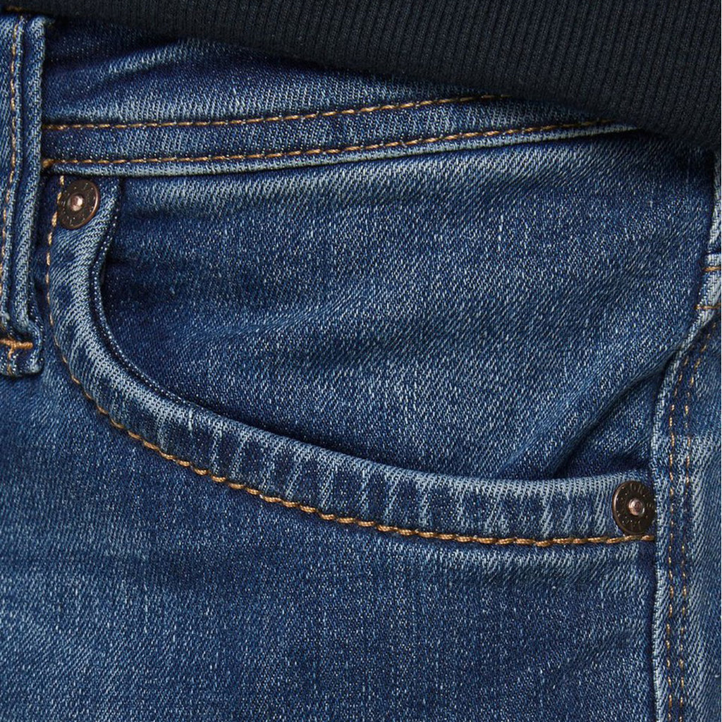 J&J slim fit stretchable texture blue mens jeans