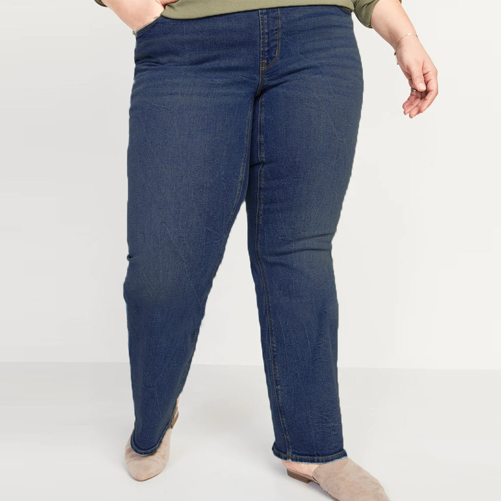 old nvy high rise Pull On Plus Size Kicker BootCut jegging