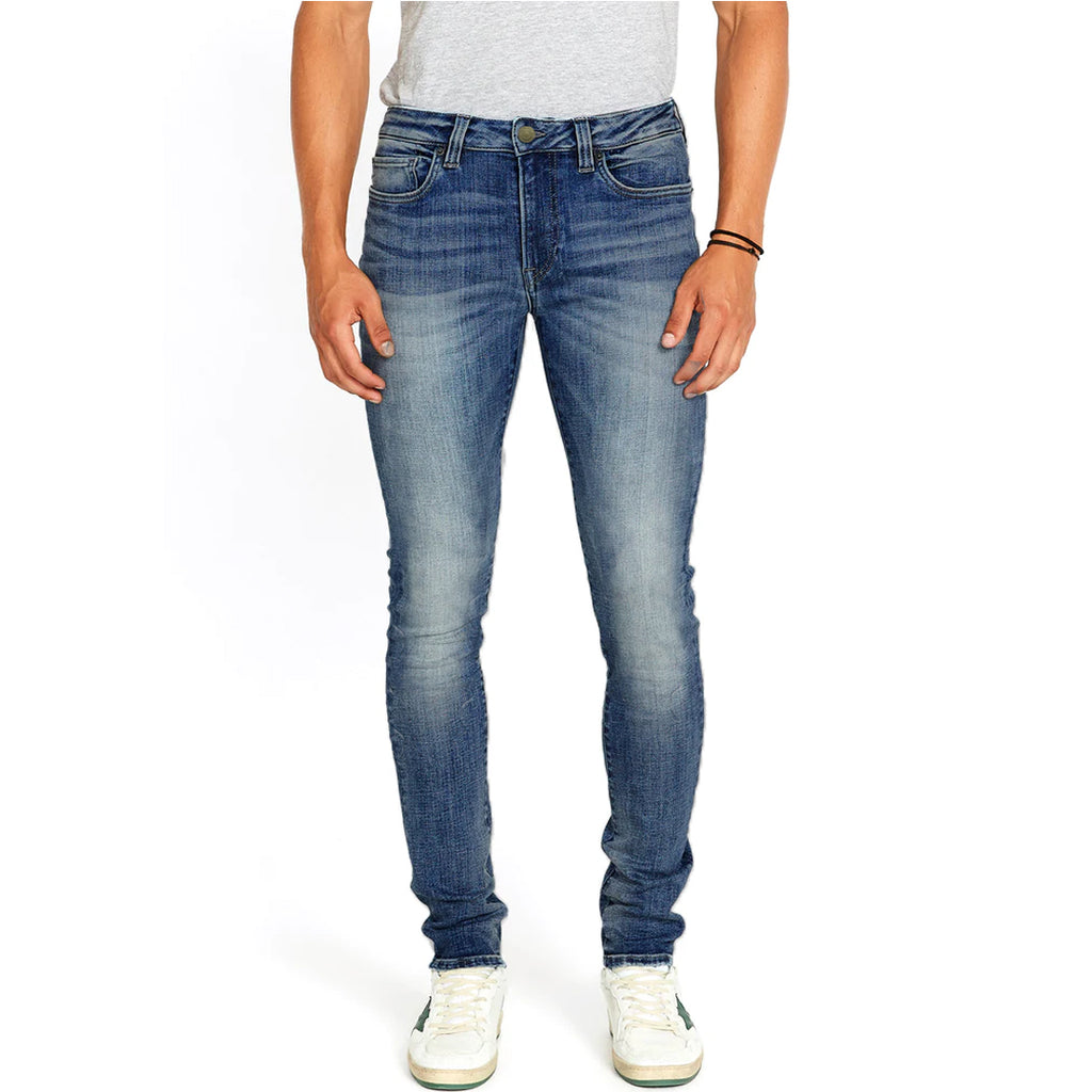 bfl skinny fit mid blue stretchable mens jeans