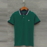 rect slim fit green polo shirt for men