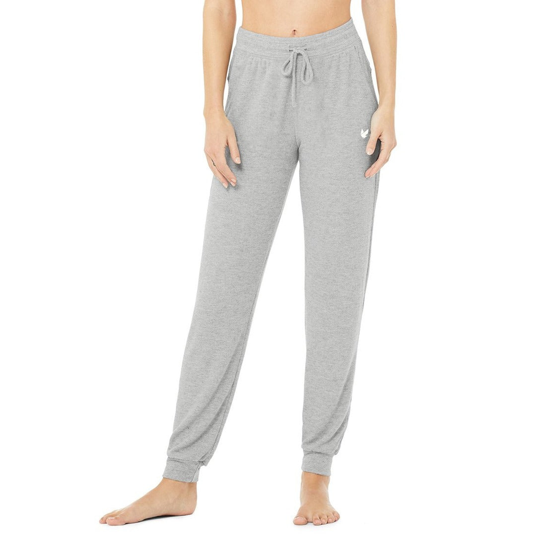 north pek slim fit light grey sweat jogger pant for women