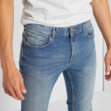 Brand K!abi slim fit stretchable medium blue mens jeans
