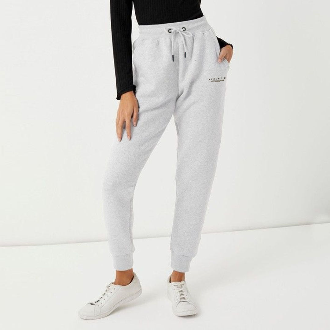 mkz women slim fit light grey sweat jogger pant for winter