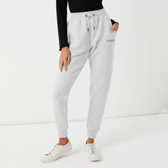 mkz women slim fit light grey sweat jogger pant for winter