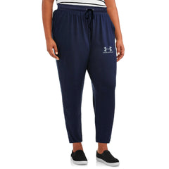 undr armr slim fit plus size navy blue summer trouser for women