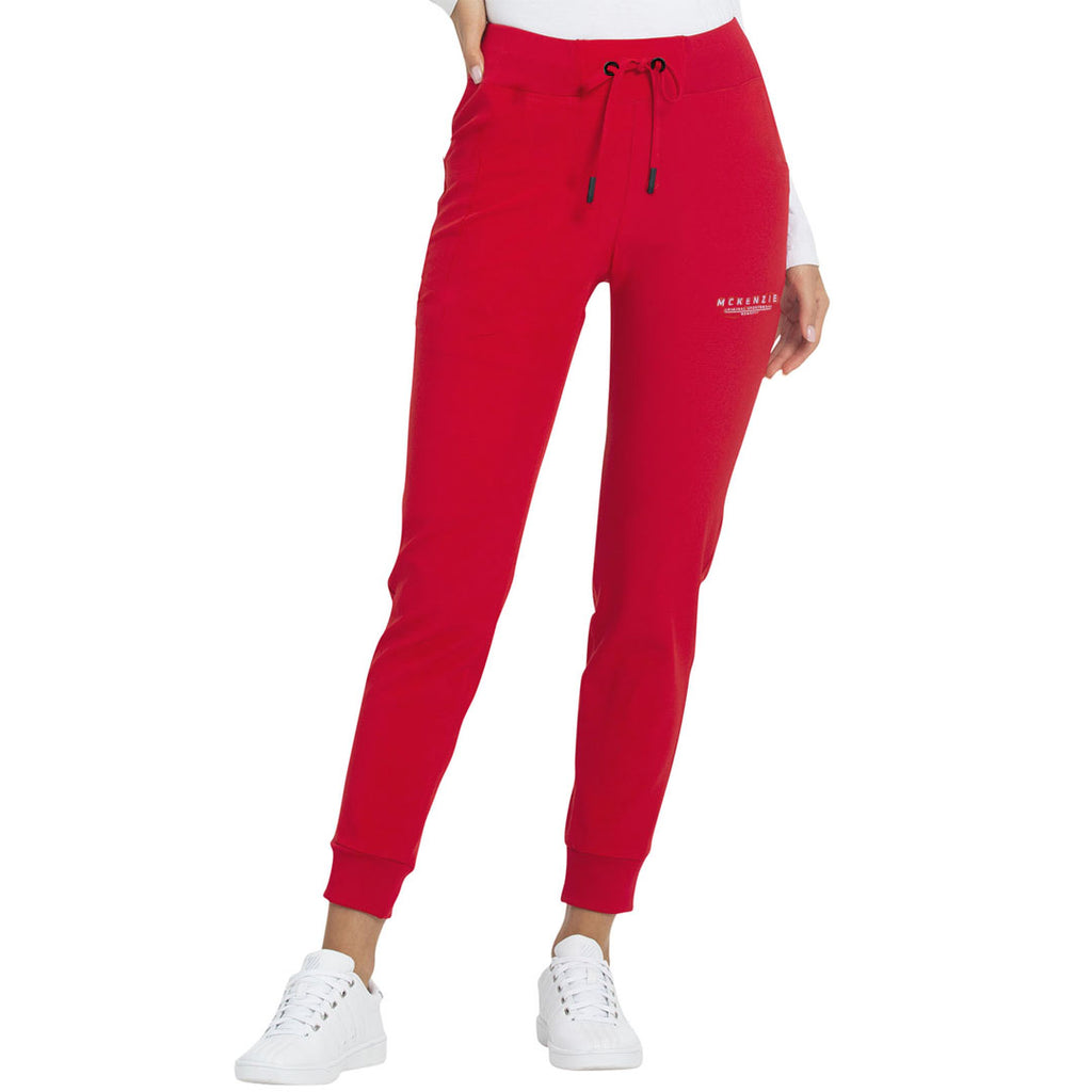 mkz women slim fit red sweat jogger pant for winter