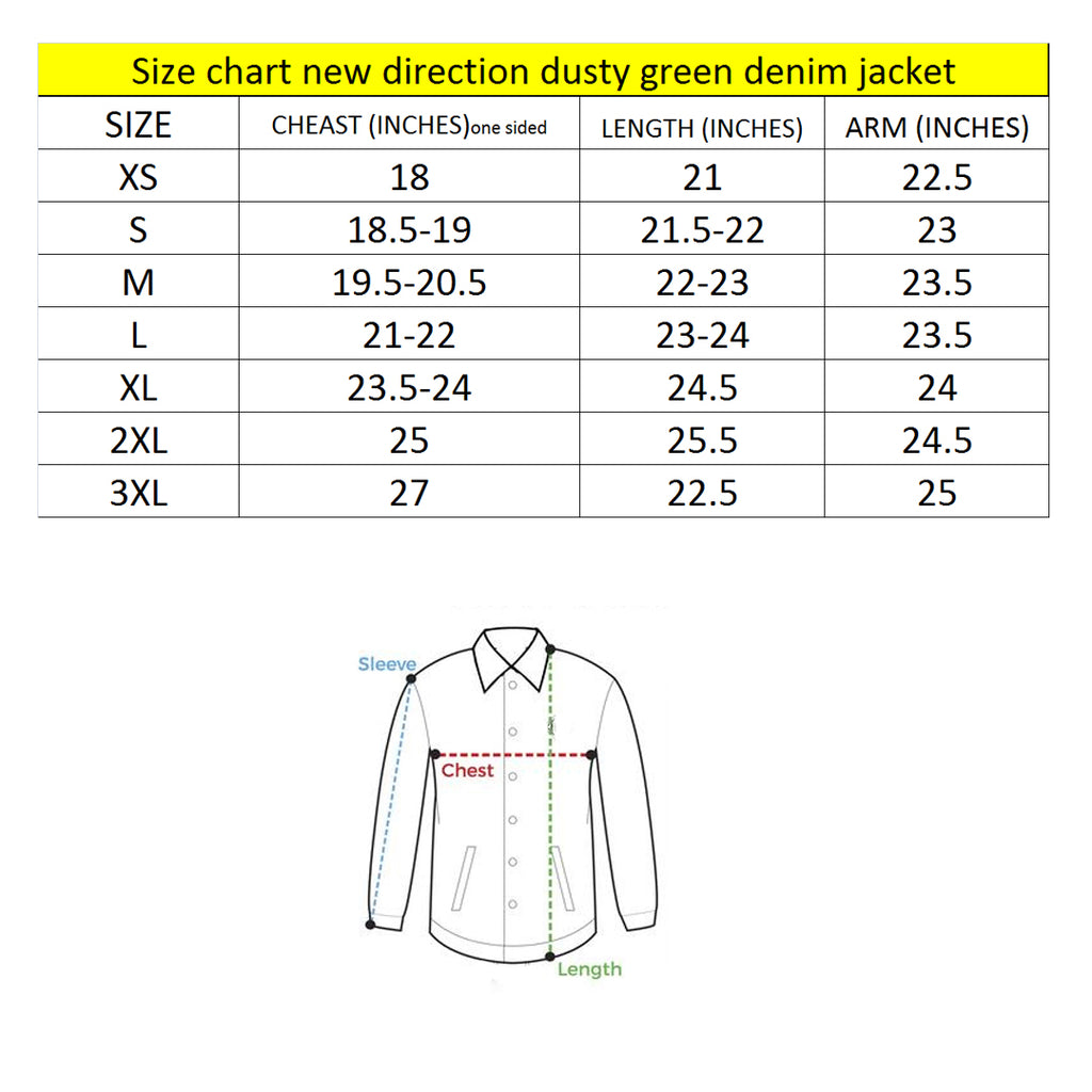 new dirction stretchable dust green denim jacket