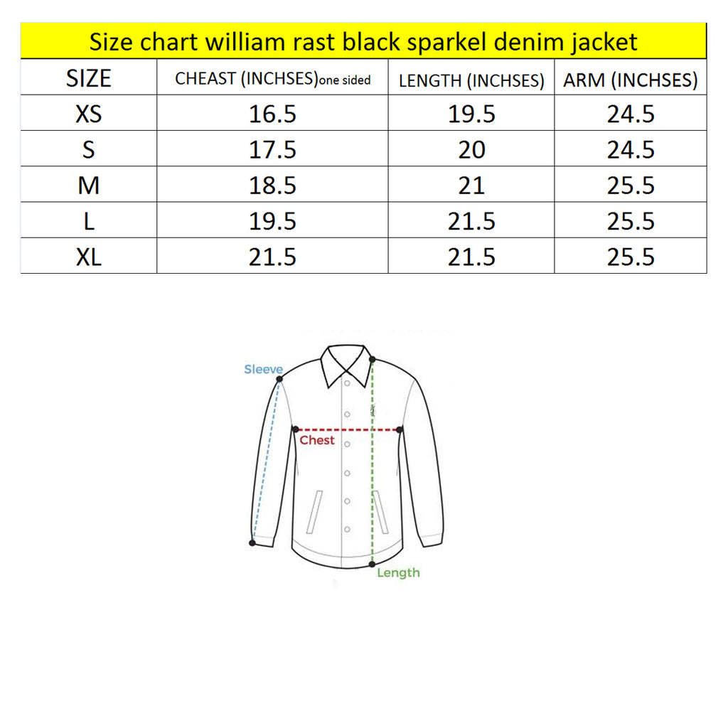 wiliam rst sparkle black stretchable denim jacket