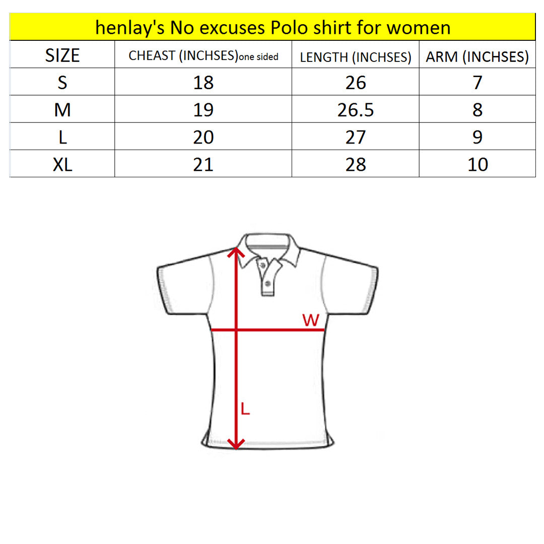 henley polo no excuses embossed shirt for wemen