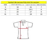 henley polo no excuses embossed shirt for wemen