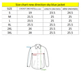 new dirction stretchable light blue plus size denim jacket