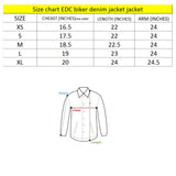 edc faded black non stretchable biker jacket for women