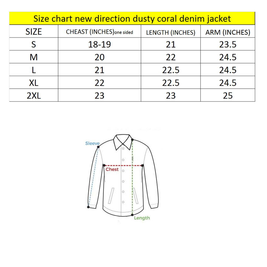new dirction stretchable dust coral denim jacket
