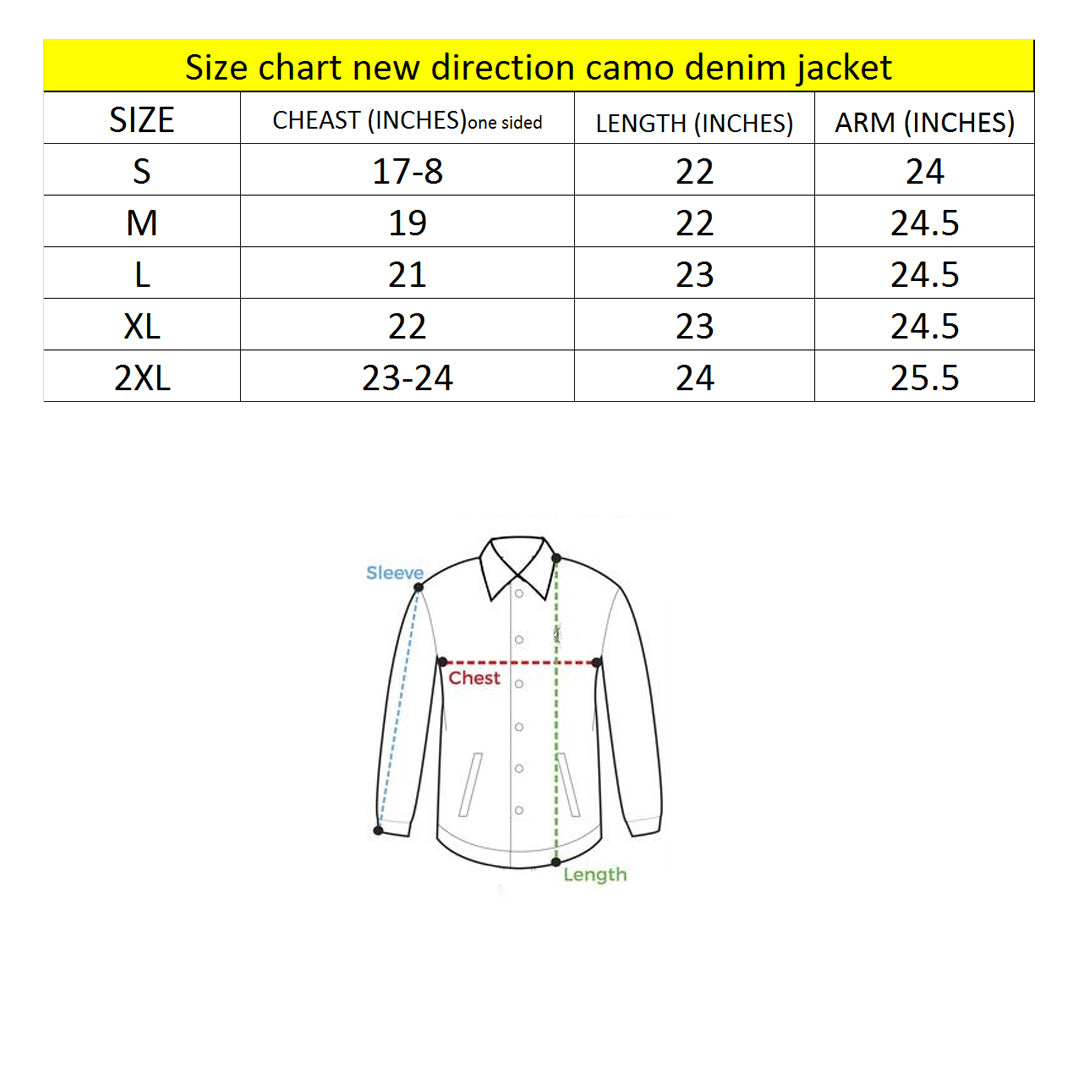 new dirction stretchable camouflage denim jacket