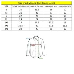 mstng stretchable medium blue denim jacket for men