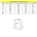 dky stretchable white denim jacket for women
